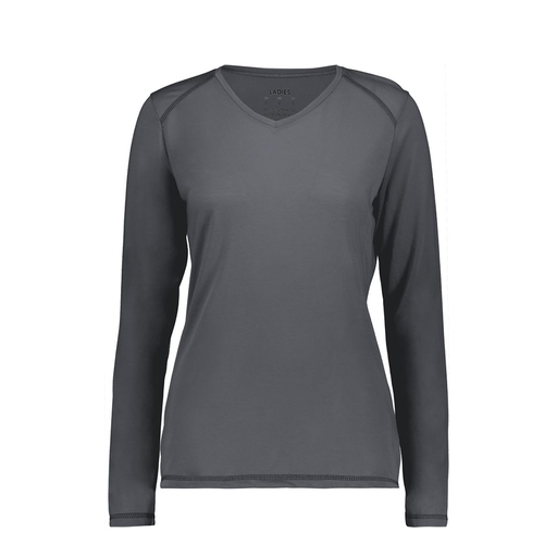 [6847.98D.XS-LOGO3] Women's SoftTouch Long Sleeve (Female Adult XS, Gray, Logo 3)